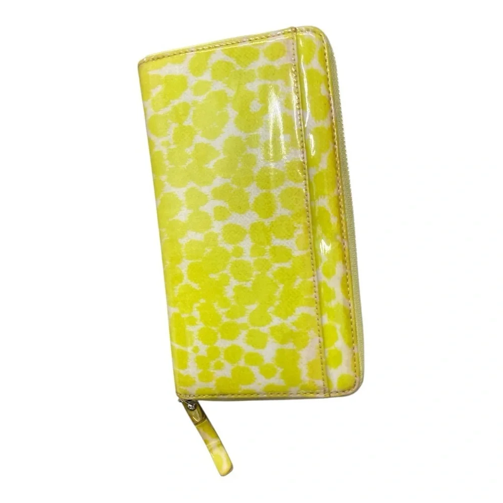Kate Spade Vibrant Yellow and White Clutch